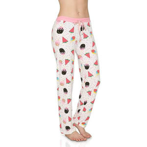 Women's Victoria's Collection Ice Cream Pattern Lounge Pants -Size L- White